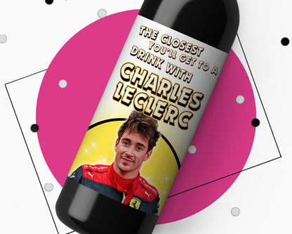 Charles Leclerc Formula 1 Wine Sticker