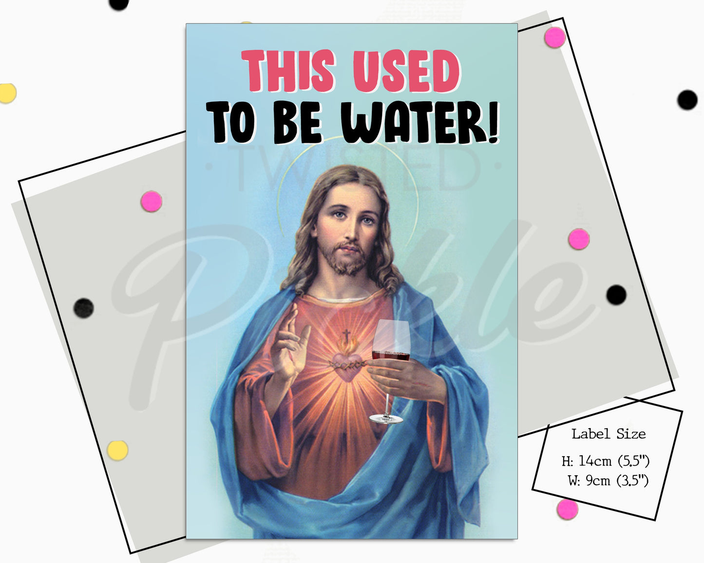 Jesus Funny Wine Bottle Present Label