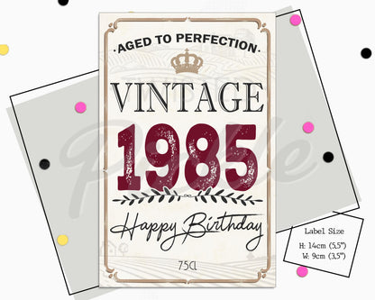 Born 1985 40th Birthday Gift - Wine Label