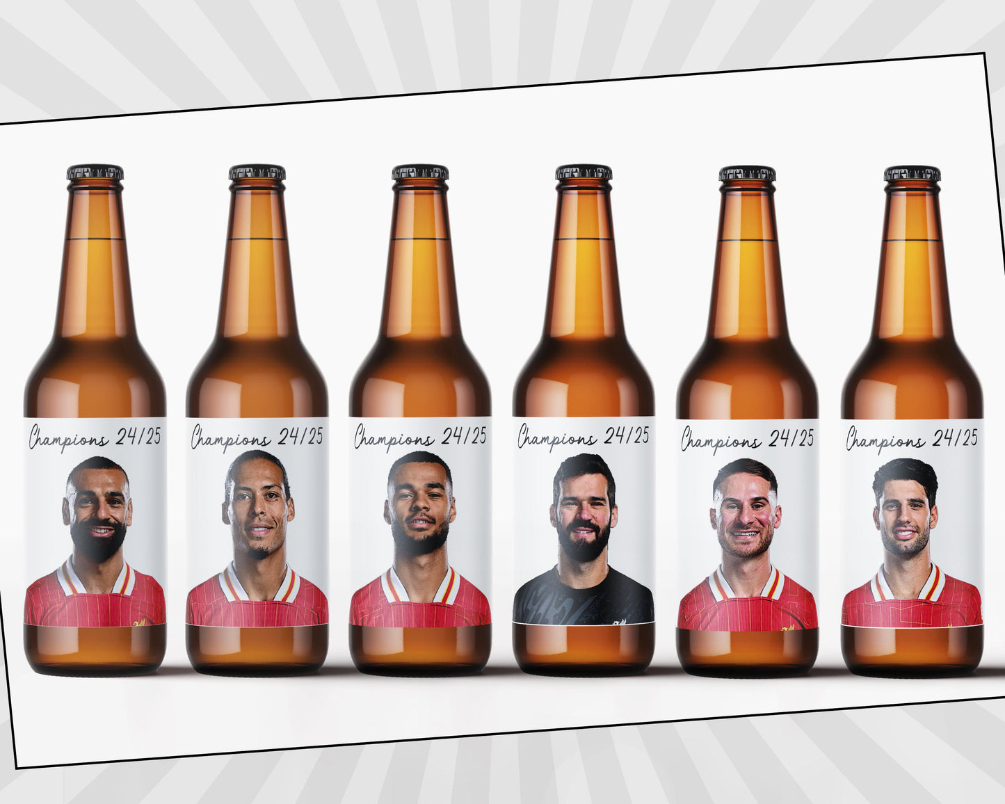 Liverpool FC Champions - Premier League 2024/25 - Beer Bottle Labels