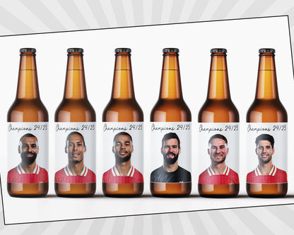 Liverpool FC Champions - Premier League 2024/25 - Beer Bottle Labels